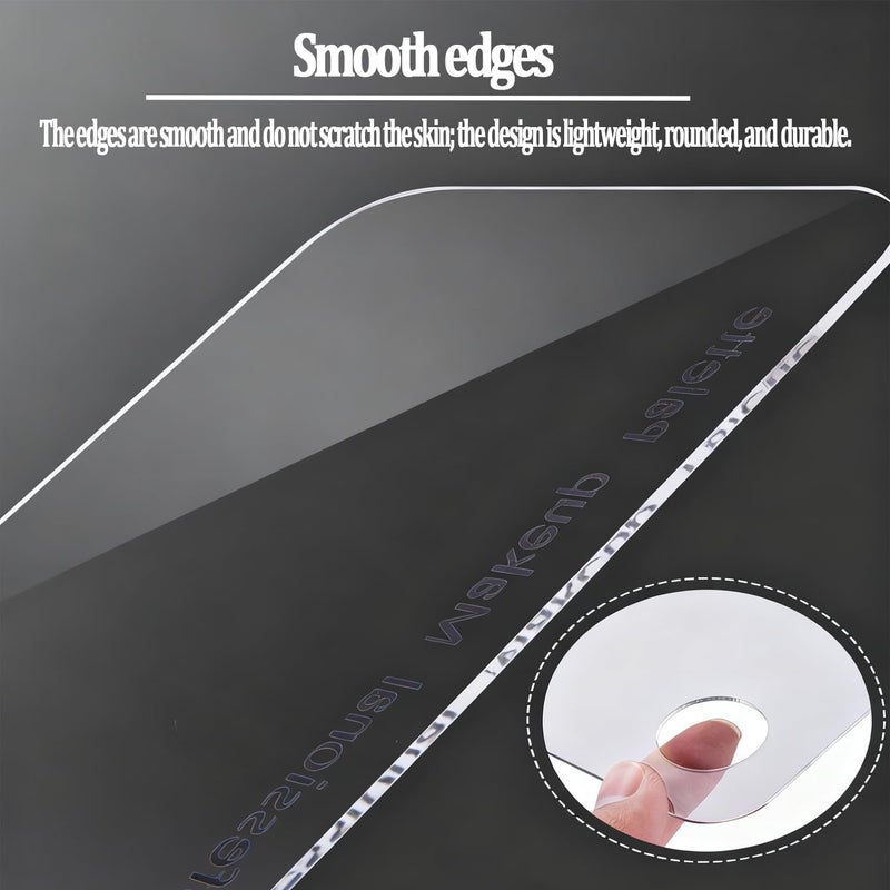 Rotekt Makeup Palette with Spatula, Rotekt Clear Acrylic Makeup Nail Art Cosmetic Mixing Palette & Stainless Spatula Tool Applicators Set,Nail Holder Display Cosmetic Makeup Palette Tray Accessories - Image 5